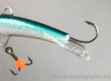 Balance Jig Hopeakala, Farbe: Grey/Green Fish Silver 319, 15 Gramm, Länge: 6,5 cm von The Finnsh Lure Company (Jarmo Rapala)